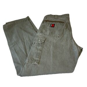 Wrangler Riggs Jeans Men's 34 x 34 Gray Carpenter Workwear Pants